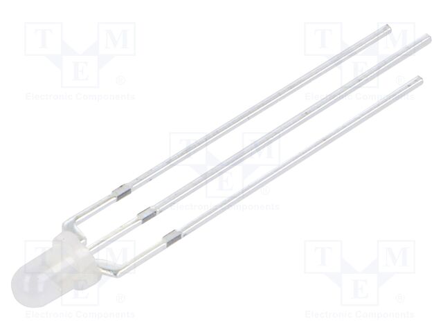 LED; 3mm; red,yellow; 60°; Front: convex; 2.1÷2.6VDC; Pitch: 2.54mm