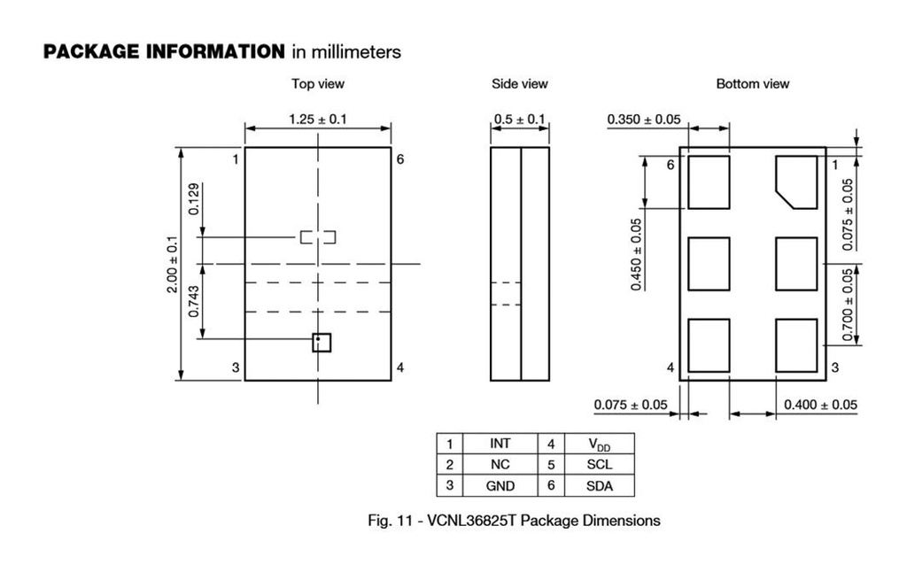 Sensor: proximity; -40÷85°C; Range: 200mm; PCB,SMD; 2.64÷3.6V