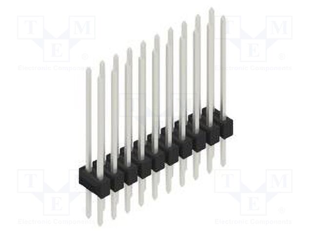 Connector: pin strips; pin header; male; PIN: 20; 2.54mm; THT; 2x10