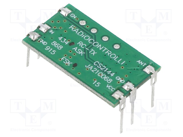 Module: RF; FM transmitter; FSK; 433.92MHz; 2.2÷3.6VDC; 10dBm; THT