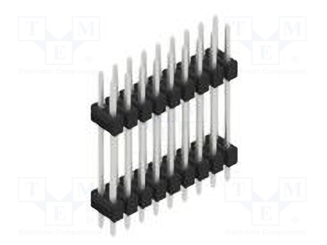 Connector: pin strips; pin header; male; PIN: 18; 2.54mm; THT; 2x9