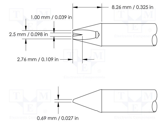 Tip; special; 2.5mm; 413°C; for soldering station