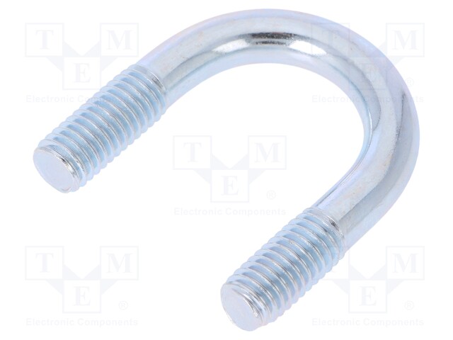 U-bolt; B; steel; zinc; Thread len: 16mm; Int.width: 23mm; H: 42mm