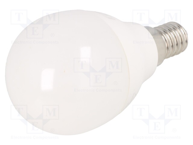 LED lamp; cool white; E14; 230VAC; 720lm; 8W; 160°; 6400K