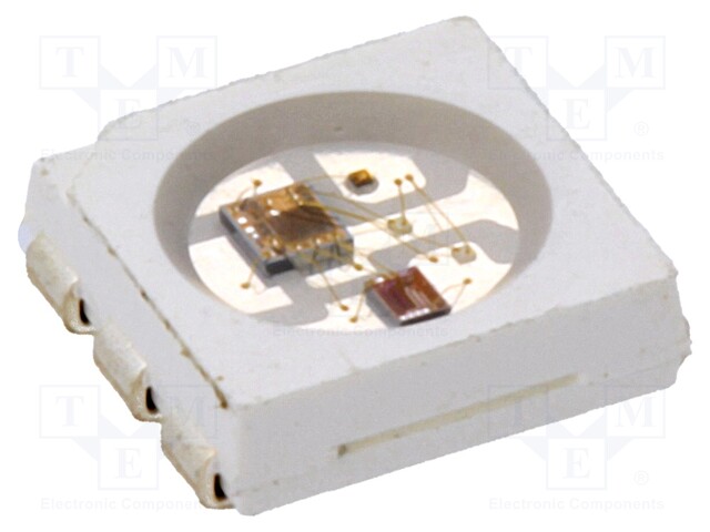 LED; SMD; 5050,PLCC6; RGB; 5x5x1.6mm; 3.6÷5.5V; Lens: transparent