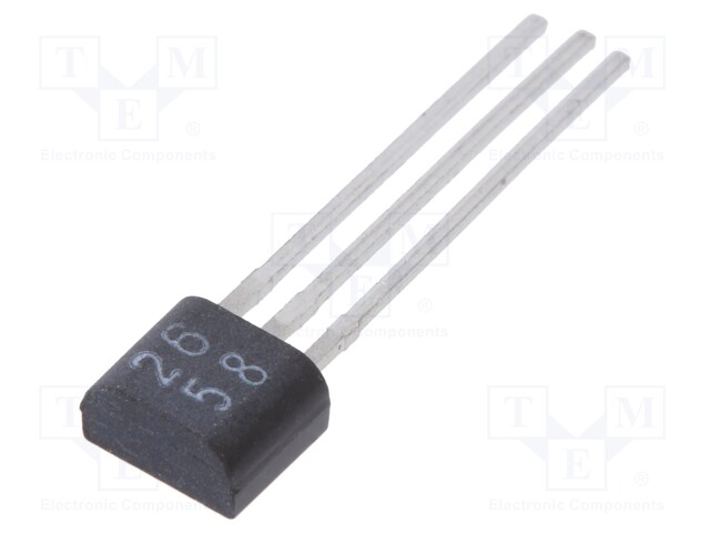 Transistor: PNP; bipolar; 10V; 2A; 1W; TO92