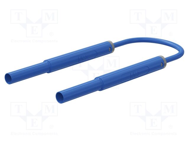 Test lead; 10A; banana plug 4mm,both sides; insulated; Len: 1.5m