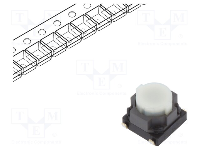Microswitch TACT; SPST; Pos: 2; 0.02A/15VDC; SMT; none; 3.5mm; round
