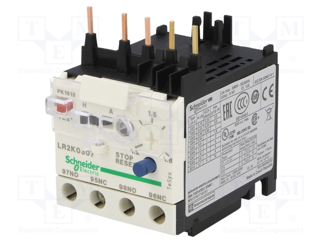 Thermal relay; Series: TeSys K; Auxiliary contacts: NO + NC
