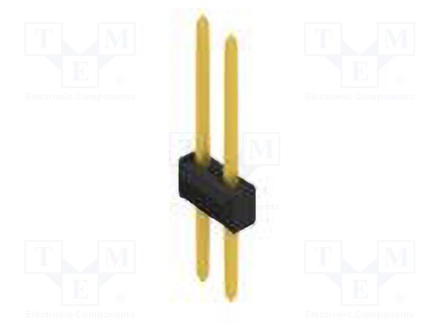 Connector: pin strips; pin header; male; PIN: 2; 2.54mm; THT; 2x1
