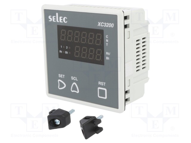 Meter: programmable; digital,mounting; on panel; 6-digit LED