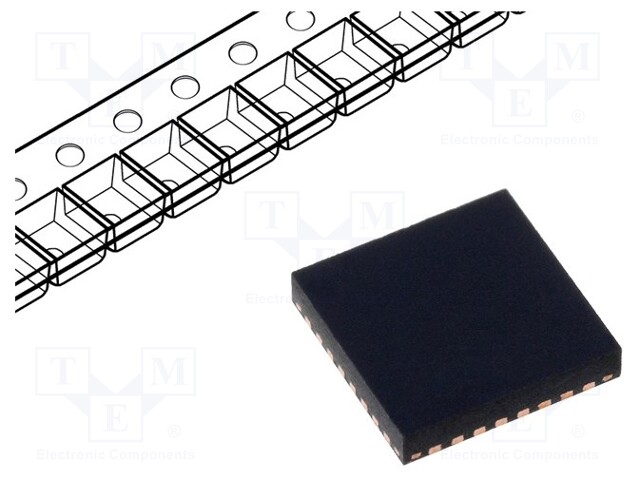 MSP430 microcontroller; SRAM: 512B; Flash: 8kB; 16MHz; VQFN32