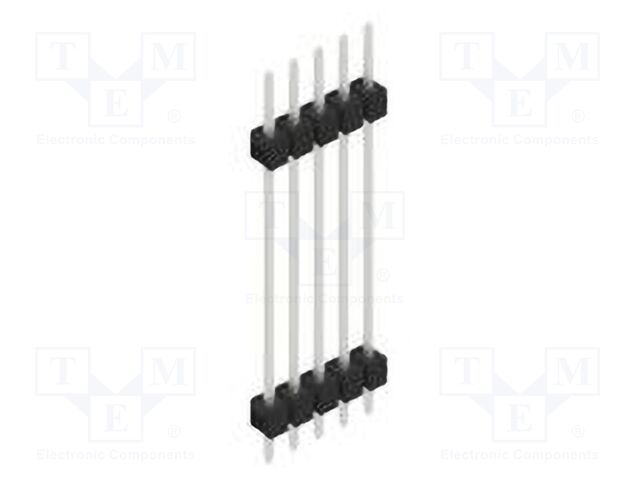 Connector: pin strips; pin header; male; PIN: 5; 2.54mm; THT; 1x5