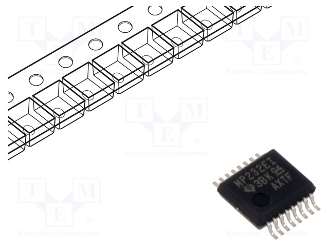 IC: interface; receiver,line driver; RS232; 250kbps; SSOP16
