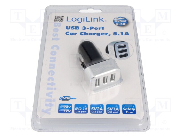 Automotive power supply; USB A socket x3; Sup.volt: 12÷24VDC