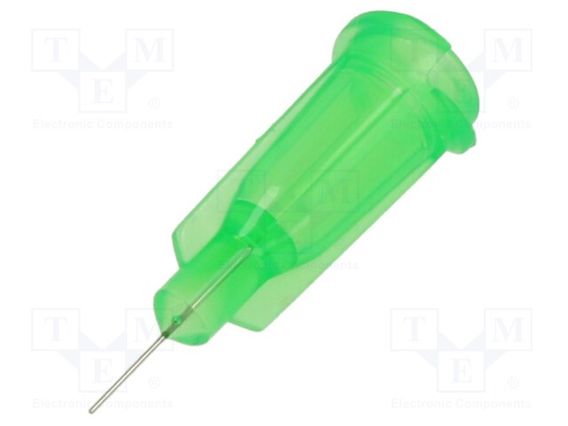 Dispensing Tip, Needle, Stainless Steel, TE Series, Green, 0.25 ", 50 Pack