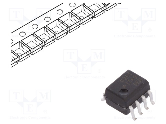 Optocoupler; SMD; Channels: 1; Out: gate; SO8; 10kV/μs