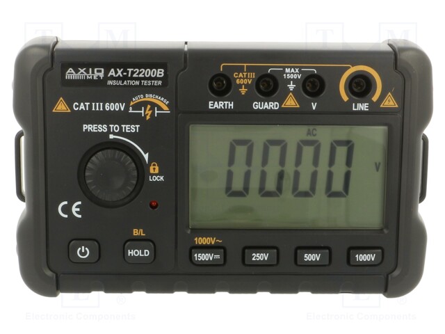 Meter: insulation resistance; LCD; (1999); VAC: 750V; Illumin: yes