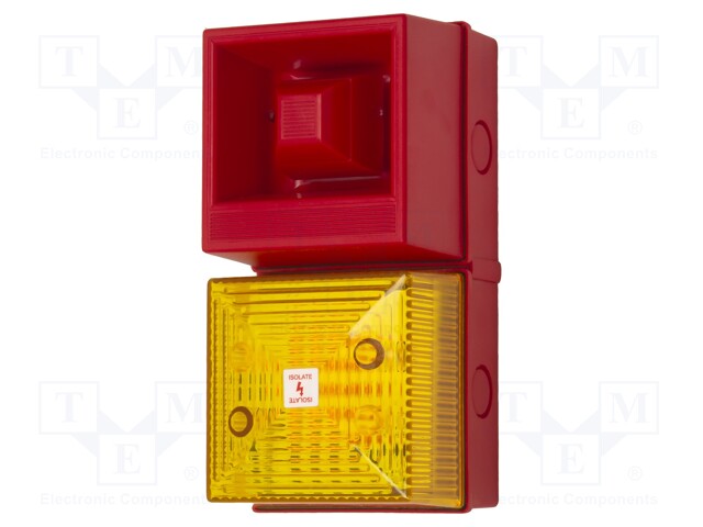 Signaller: lighting-sound; 24VDC; siren,flashing light; LED; IP65