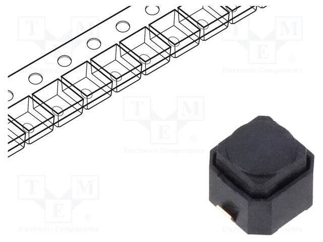 Microswitch TACT; SPST-NO; Pos: 2; 0.05A/16VDC; SMT; none; 2.35N