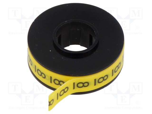 Label; Marking: 0; 1; 2; 3; 4; 5; 6; 7; 8; 9; yellow; W: 5mm