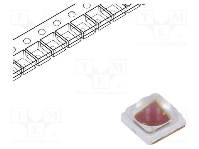 Power LED; crimson; 120°; 700mA; λd: 650-670nm; Pmax: 4W; Case: 3535