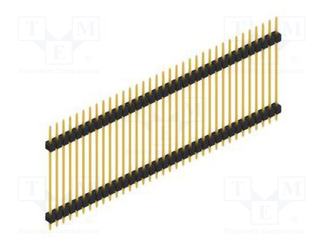 Connector: pin strips; pin header; male; PIN: 35; 2.54mm; THT; 1x35