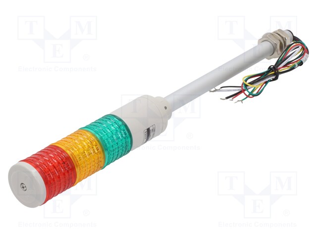 Signaller: signalling column; continuous light,blinking light