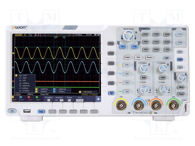 Oscilloscope: digital; Channels: 4; ≤60MHz; 1Gsps; Vert.resol: 8bit