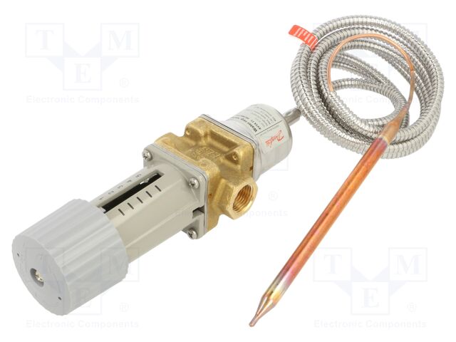 Thermostatic valve; G 1/2"; brass; 0÷16bar; AVTA; 2m