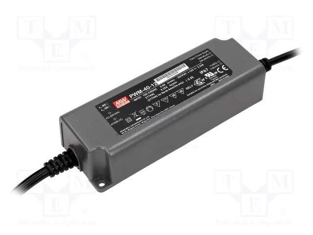 Power supply: switched-mode; for LED strips; 40.32W; 48VDC; 0.84A