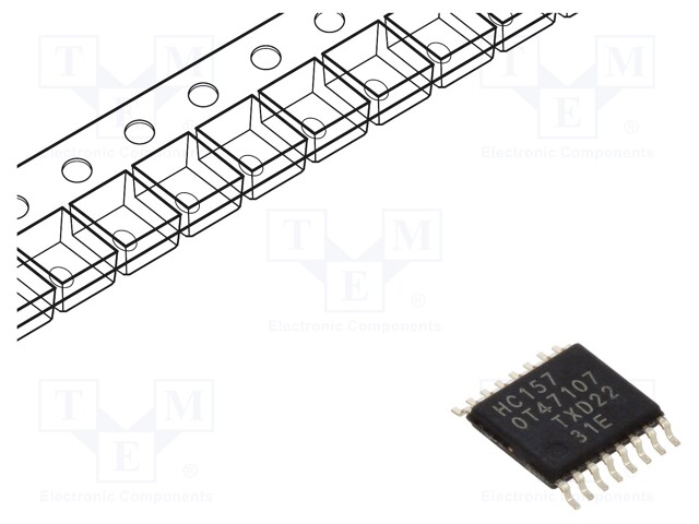 IC: digital; multiplexer; Ch: 4; IN: 2; CMOS; SMD; TSSOP16; HC