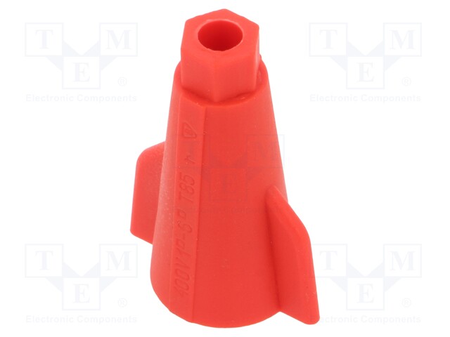 Close end; 1÷6mm2; 400V; 41A; screwed; red; -25÷125°C