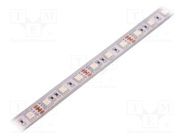 LED tape; RGB; LED/m: 60; SMD; 5050; 12V; 120°; IP65; PIN: 4; 14.4W/m