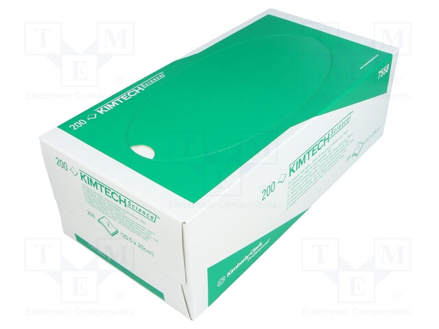 Wipe: specialist; paper; white; 200pcs; 205x200mm; cleaning