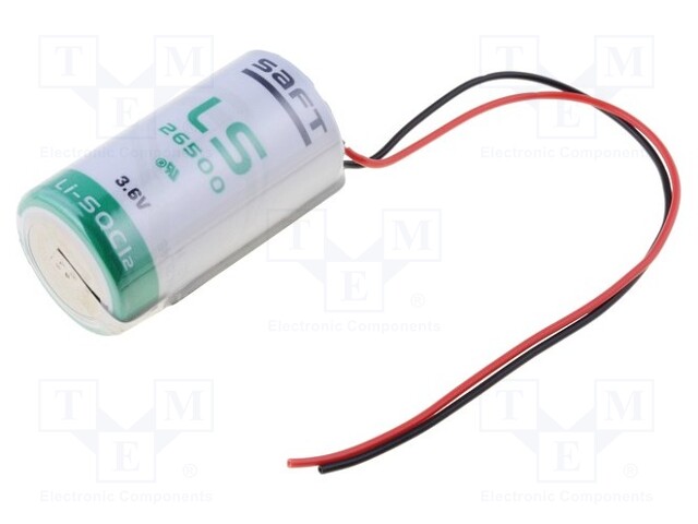 Battery: lithium; 3.6V; C; 150mm leads; Ø26x50.9mm; 7700mAh