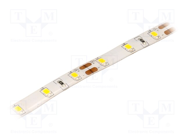 LED tape; white warm; LED/m: 60; SMD; 2835; 12V; W: 8mm; 120°; D: 2mm