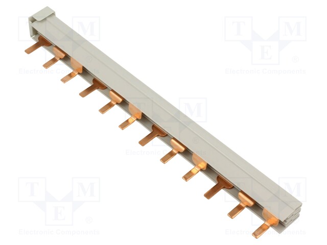 Busbar; 10mm2; Poles: 3; 63A; No.of mod: 12; 214mm