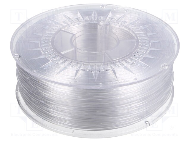 Filament: PET-G; 1.75mm; transparent; 220÷250°C; 1kg; ±0,05mm