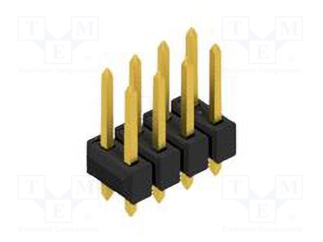 Connector: pin strips; pin header; male; PIN: 8; 2.54mm; THT; 2x4