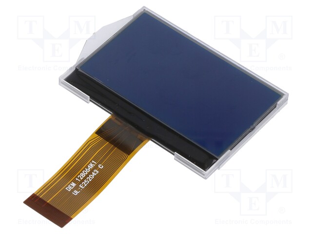 Display: LCD; graphical; 128x64; STN Negative; 77.3x51.7x5.3mm