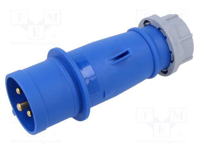 Connector: AC supply; plug; male; 32A; IEC 60309; IP44; PIN: 3E-12