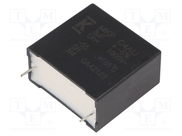 Capacitor: polypropylene; DC-Link; 3uF; ESR: 12.6mΩ; THT; ±5%; 8.4A