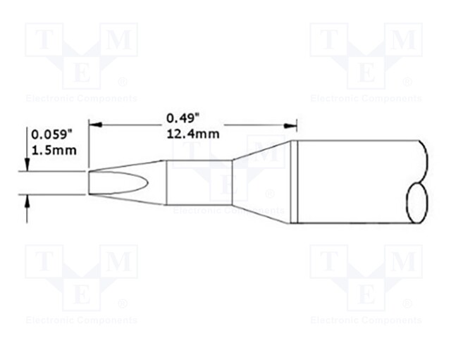 Tip; chisel; 1.4mm; 357°C; for soldering station