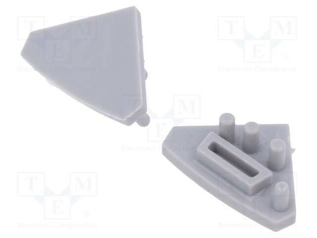 Cap for LED profiles; silver; 10pcs.