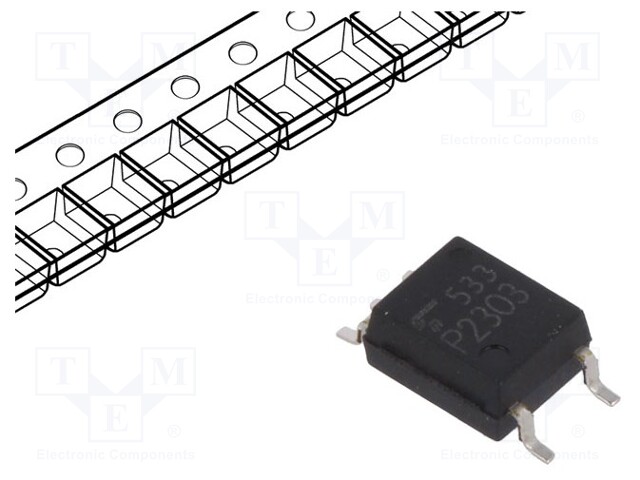 Optocoupler; SMD; Channels: 1; Out: Darlington; 3.75kV; 0.1Mbps; SO6