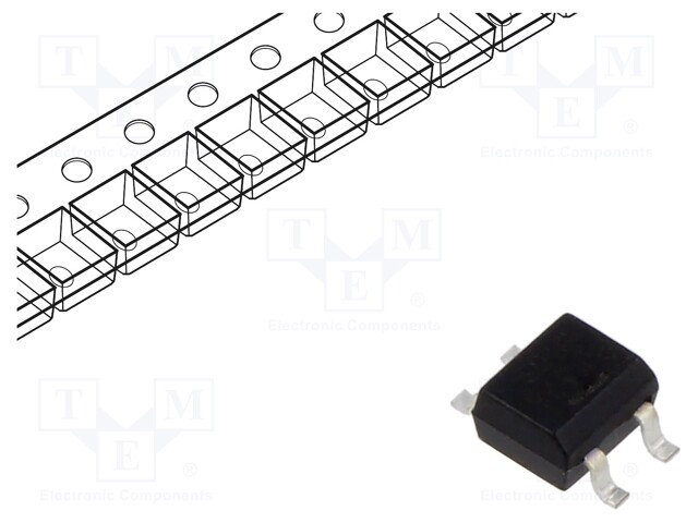 Bridge rectifier: single-phase; Urmax: 1kV; If: 0.8A; Ifsm: 35A; MDI