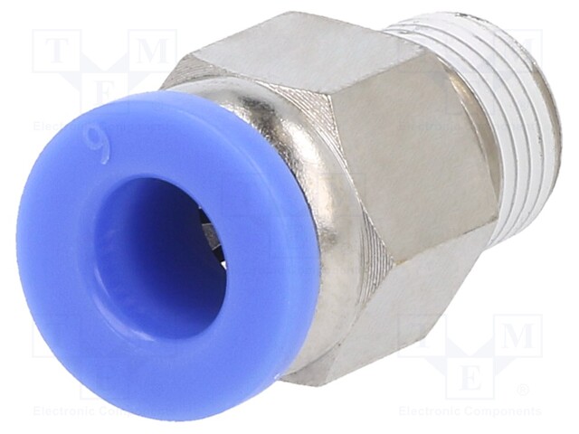Push-in fitting; straight; -0.95÷15bar; Mat: nickel plated brass
