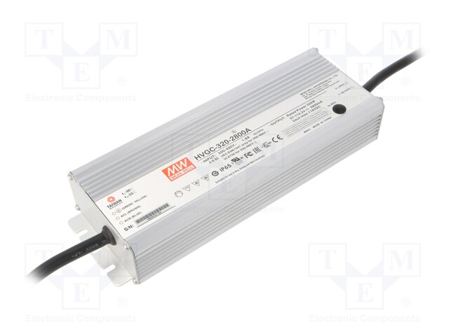 Power supply: switched-mode; LED; 320W; 57÷114.3VDC; 1400÷2800mA