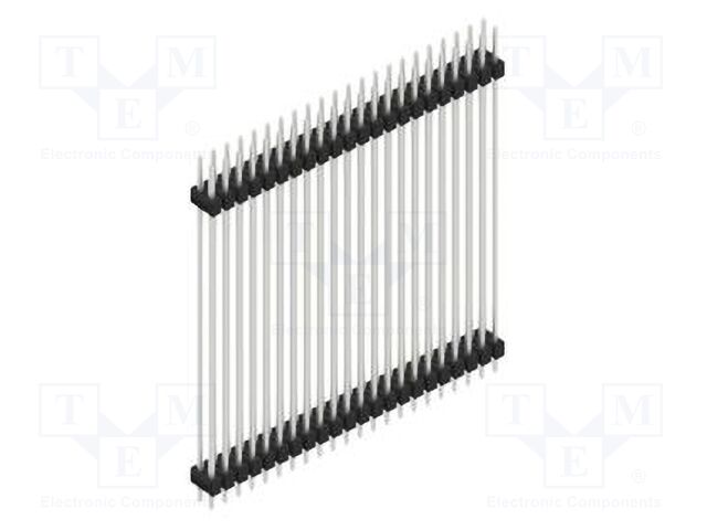 Connector: pin strips; pin header; male; PIN: 44; 2.54mm; THT; 2x22